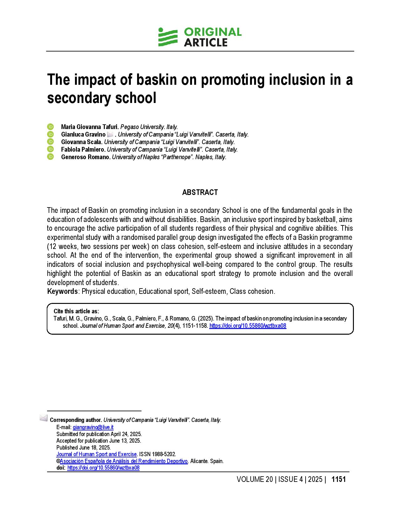 The impact of baskin on promoting inclusion in a secondary school